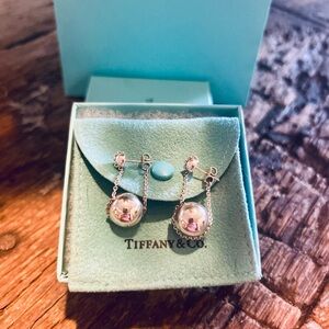 RARE Tiffany & Co HardWear Single Drop Earrings Sterling Silver 10mm Ball